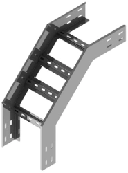 Corner vertical external 90º of self-supporting conduit KTI 000x00 V90, with overall dimensions from 150x100 to 1000x175 mm, wit