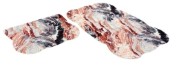 Set of mats SHAHINTEX SILK PHOTOPRINT (02) "Marble Beige" 60x98+60x49
