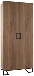 Wardrobe with metal frame