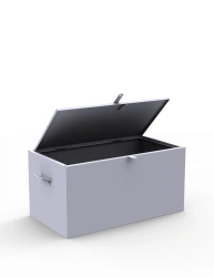 Metal army casket, size 380x725x425