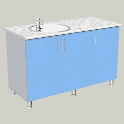 Three-door sink cabinet model M-5