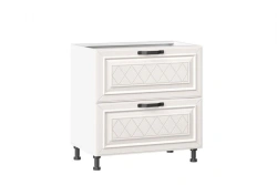 Marina LD.273150.000 Front set for kitchen cabinet 800 with 2 drawers (4) (Alabaster )
