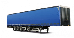 Semitrailer cargo TONAR mod. 97882 with awning with axles of TONAR models 90422, 90431