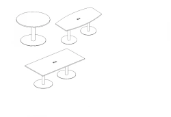 Conference table on column supports. A4" series furniture set