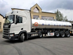 Tanker for transporting milk and other food liquids of YADISH-VM-PH-24P brand.