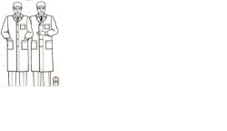 Men's labour smock for protection against general industrial pollution and mechanical actions (abrasion), of polyester cloth