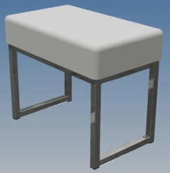Metal stool with soft seat TV-MTMS-1.30.01