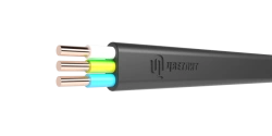 Wires for electrical installations, with insulation and sheathing made of polyvinylchloride plasticate, for voltage up to 450/75