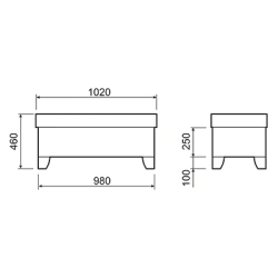 Banquette straight (BA 4)