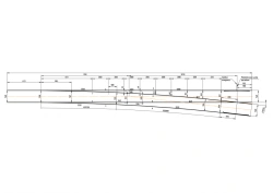 P50 type 1/9 gauge 1,520 mm track type switch of the project 2643.00.000-52