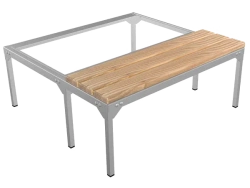 Metal-framed bench, ELTI series