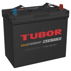 Accumulator battery starter lead-acid TUBOR ASIA STANDART 6ST-50.1(0) VL V00
