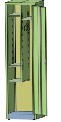 Rack-cabinet for cleaning equipment, type SUI
