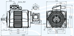 AC electric motors of 5ANK 315 C series asynchronous with phase rotor, special with speed sensors, power over 75 kW