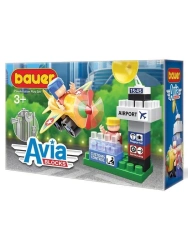 Children's developmental toy Bauer "Airline Bloks" series "Air Traffic Control Tower" set 33 pieces in a box, article 745