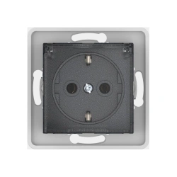 CADUCEUS ALING PRESTIGE Flush-mounted socket outlet with grounding without blinds with cover with plastic base 16A, 250V~, graph