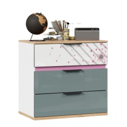 Urban LD.528160.000 Dresser (Oak Gold/White/Dusky Blue, version 3 )