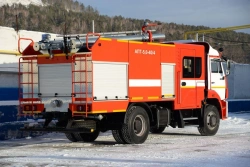 Foam extinguishing vehicle APT (3,0-5,0)-40/4, type 58816T, modification APT (3,0-5,0)-40/4 (53605), on chassis KAMAZ-53605-A5,