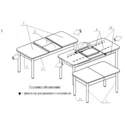 Dining table with plastic cover (CO 2)