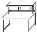 Metal laboratory table for physical research SF-2(m)
