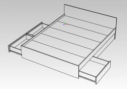 Bed with drawers