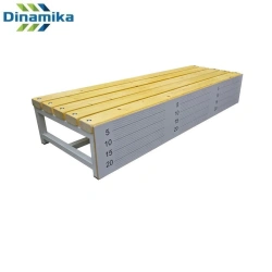 Gymnastic bench for measuring flexibility