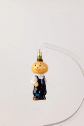 Licence Christmas tree toy made of glass "Cipollino"