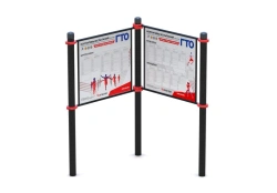 Corner stand with description of test norms
