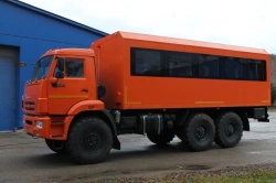 Specialised, shift vehicle (bus) on KAMAZ chassis KAMAZ-018/2011/TRCU-3axle-101 (KAMAZ-43118 (-50) Type 42261V)