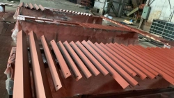 Steel structures of calorifier installation, including: Metal structures of duct heater installation and air handling units outs