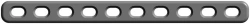 Small straight plate with limited contact (4-22 holes, length 53-173 mm)