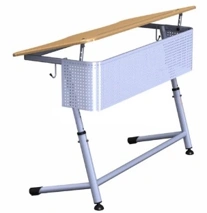 Two-seater adjustable desk, article PL-DUP4-6