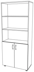 Open cupboard (office, documents, manuals)