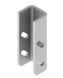 Starting bracket for profile SMUP 41x41, SM41 STK-150, with overall dimensions 56x46x150 mm, metal thickness 6,0 mm, steel