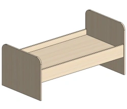 Children's wooden bunk bed