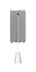 CADUCEUS ALING Experience Flush-mount switch with cord, 16AX, 250V~, 1M, silver, Art. 72117.S