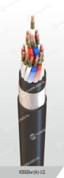 Control cable with copper conductors insulated with polyvinylchloride plasticate of reduced fire hazard, for nominal p