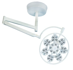 Surgical ceiling luminaire with emergency power supply adjustable single unit for low ceilings "EMALED 500 LT NP"