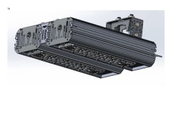 LED luminaire "Industrial Design MTM IoT" CUBIC 100 series Two modules 180 degree lateral connection Mounting UZK 42