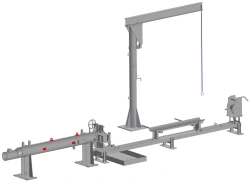 Devices for starting and receiving of cleaning and diagnostic means in block-complete version