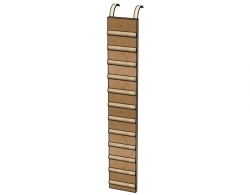 Ribbed board with hooks/M125