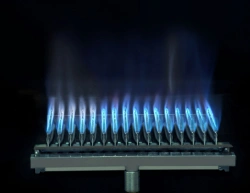 Sectional gas burner, 2 sections