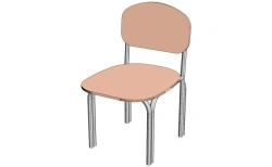 Children's chair on a metal frame adjustable. Model: SDR-1