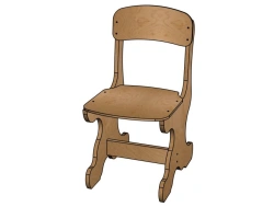Shaped chair, H=220 (varnish)/ StD61