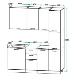 Set of kitchen furniture model NM 01