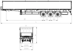 Tipper semitrailer AM9560-30S with axles PLANT 1201-2410002T with load capacity 12 tonnes