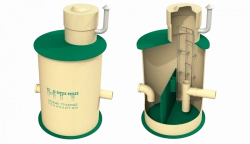 Grease trap made of composite material according to "NTT" technology