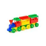 Constructor - Steam engine with two cars, Item 2044.