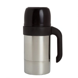Household vacuum thermos with double flask made of corrosion-resistant steel with wide neck for liquid, food, ice, etc. type "K"
