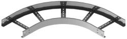 Corner radius horizontal 90 degrees of self-supporting cable girder LTI 000x00 U90, with overall dimensions from 150x100 mm up t
